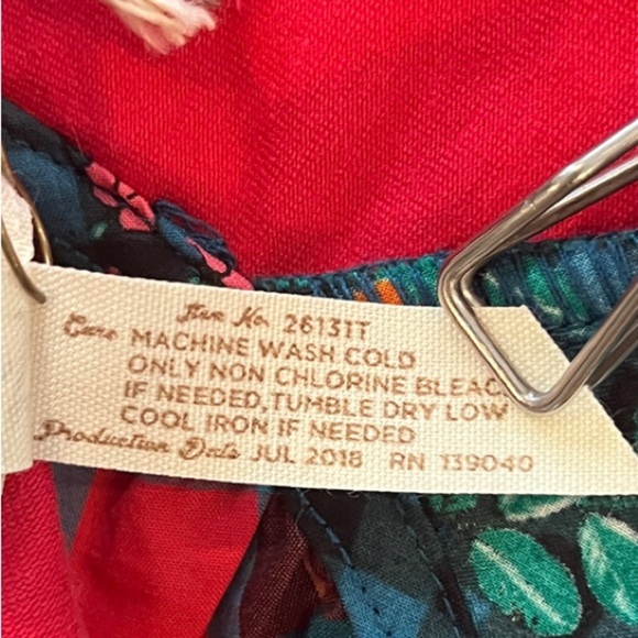 Girls New Matilda Jane Size 6 Vibrant Red Checkered Pattern Floral Design Tunic - Picture 2 of 12